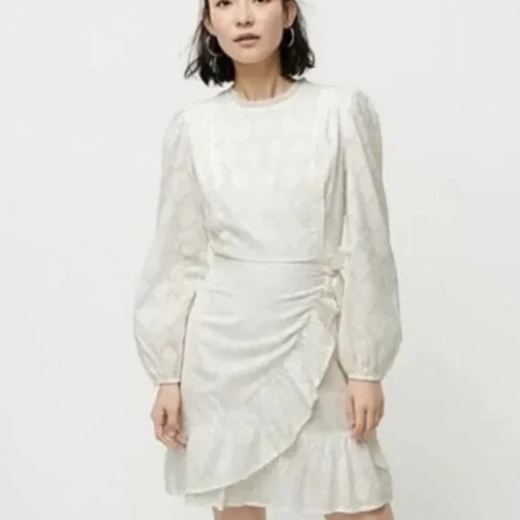 J. Crew Dresses & Skirts - J. Crew NWT Puff Sleeve Wrap Dress 100% Cotton Size M